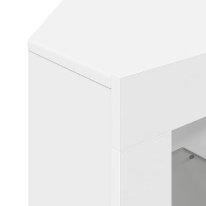 TV-Møbel Hvit Hjørne LED TV-Skap 100x40x68cm