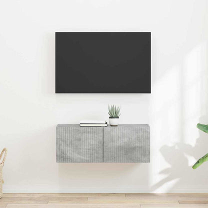 TV Veggskap 2 pcs Betong 39 x 31 x 29,5 cm Konstruert tre