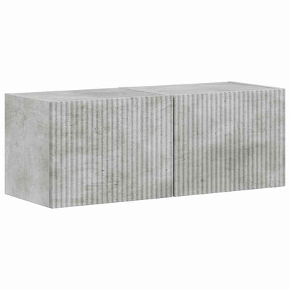 TV Veggskap 2 pcs Betong 39 x 31 x 29,5 cm Konstruert tre