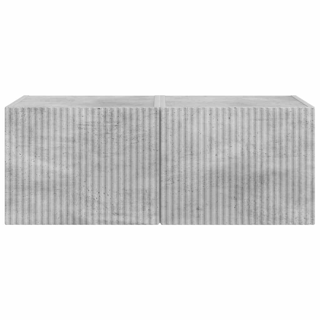 TV Veggskap 2 pcs Betong 39 x 31 x 29,5 cm Konstruert tre