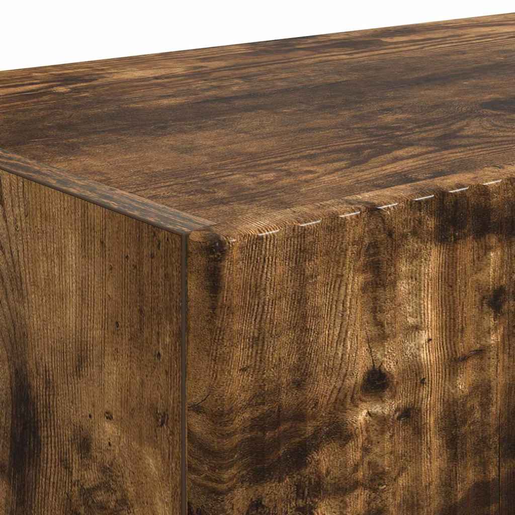TV Veggskap 2 pcs Røkt eik 39 x 31 x 29,5 cm Konstruert tre