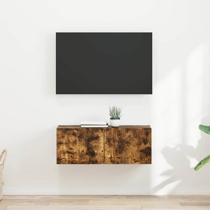 TV Veggskap 2 pcs Røkt eik 39 x 31 x 29,5 cm Konstruert tre