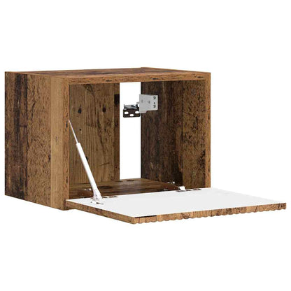 TV Veggskap 2 pcs Røkt eik 39 x 31 x 29,5 cm Konstruert tre