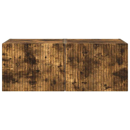 TV Veggskap 2 pcs Røkt eik 39 x 31 x 29,5 cm Konstruert tre