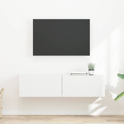 TV Veggskap 2 pcs Hvit 60 x 31 x 29,5 cm Konstruert tre
