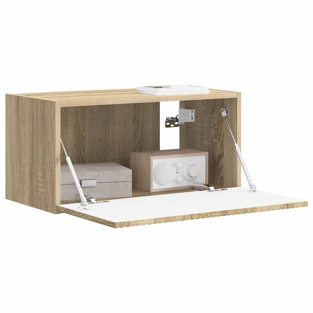 TV Veggskap Veggmontert Sonoma 60 x 31 x 29,5 cm Konstruert tre