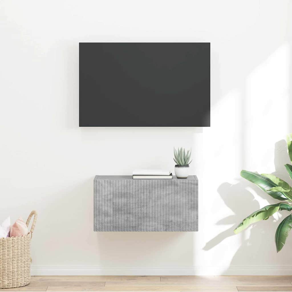 TV Veggskap Veggmontert Betong 60 x 31 x 29,5 cm Konstruert tre