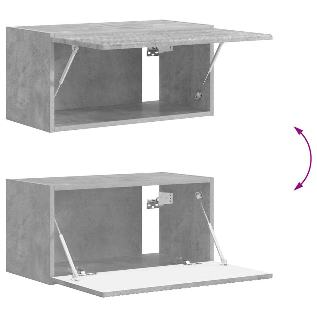 TV Veggskap Veggmontert Betong 60 x 31 x 29,5 cm Konstruert tre