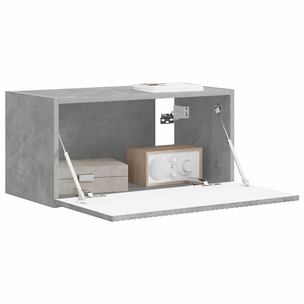 TV Veggskap Veggmontert Betong 60 x 31 x 29,5 cm Konstruert tre
