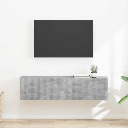 TV Veggskap 2 pcs Betong 60 x 31 x 29,5 cm Konstruert tre