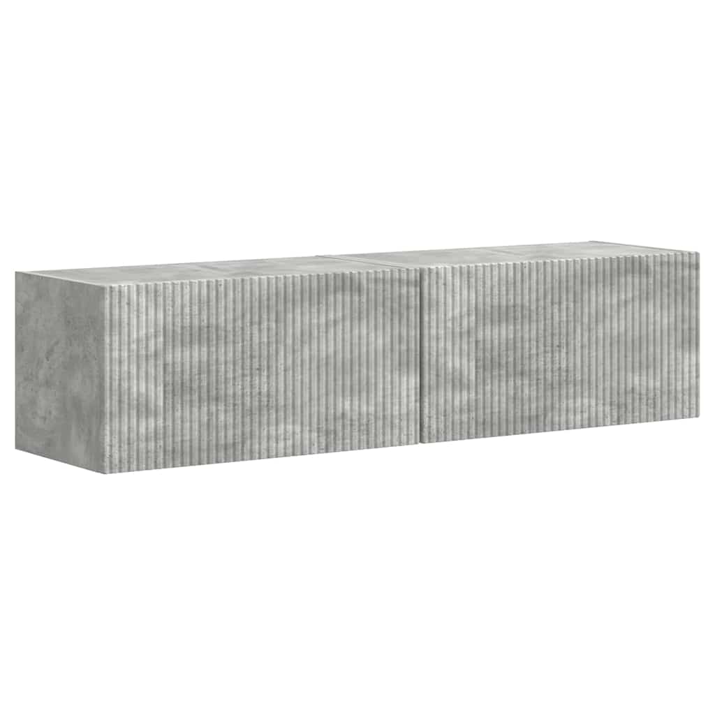 TV Veggskap 2 pcs Betong 60 x 31 x 29,5 cm Konstruert tre