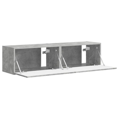 TV Veggskap 2 pcs Betong 60 x 31 x 29,5 cm Konstruert tre