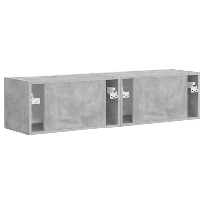 TV Veggskap 2 pcs Betong 60 x 31 x 29,5 cm Konstruert tre