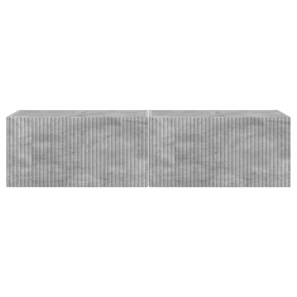 TV Veggskap 2 pcs Betong 60 x 31 x 29,5 cm Konstruert tre