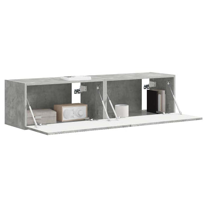 TV Veggskap 2 pcs Betong 60 x 31 x 29,5 cm Konstruert tre