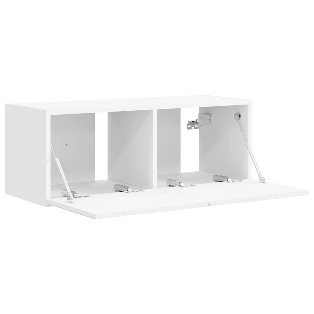 TV Veggskap Veggmontert Hvit 78,5 x 31 x 29,5 cm Konstruert tre