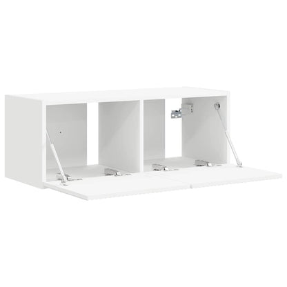 TV Veggskap Veggmontert Hvit 78,5 x 31 x 29,5 cm Konstruert tre
