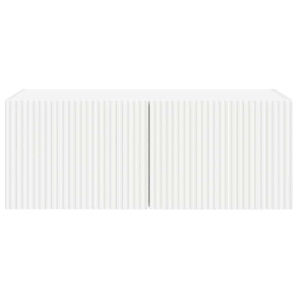 TV Veggskap Veggmontert Hvit 78,5 x 31 x 29,5 cm Konstruert tre