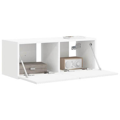 TV Veggskap Veggmontert Hvit 78,5 x 31 x 29,5 cm Konstruert tre