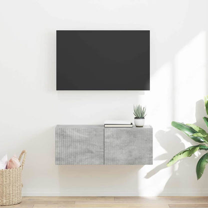 TV Veggskap Betong 78,5 x 31 x 29,5 cm Konstruert tre
