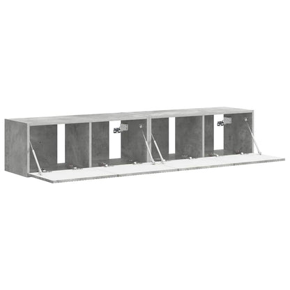TV Veggskap 2 pcs Betong 78,5 x 31 x 29,5 cm Konstruert tre