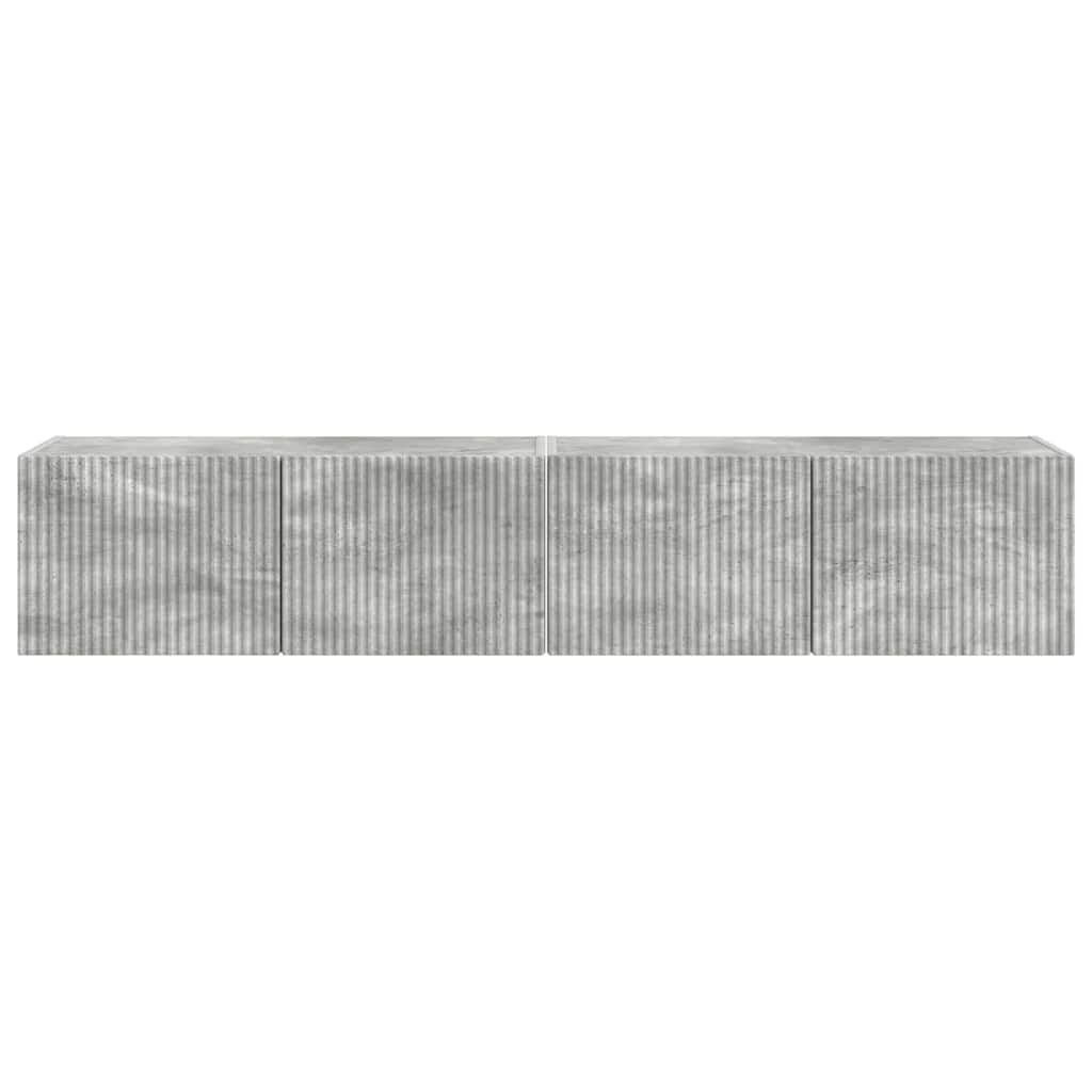 TV Veggskap 2 pcs Betong 78,5 x 31 x 29,5 cm Konstruert tre