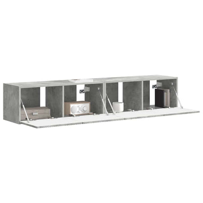 TV Veggskap 2 pcs Betong 78,5 x 31 x 29,5 cm Konstruert tre