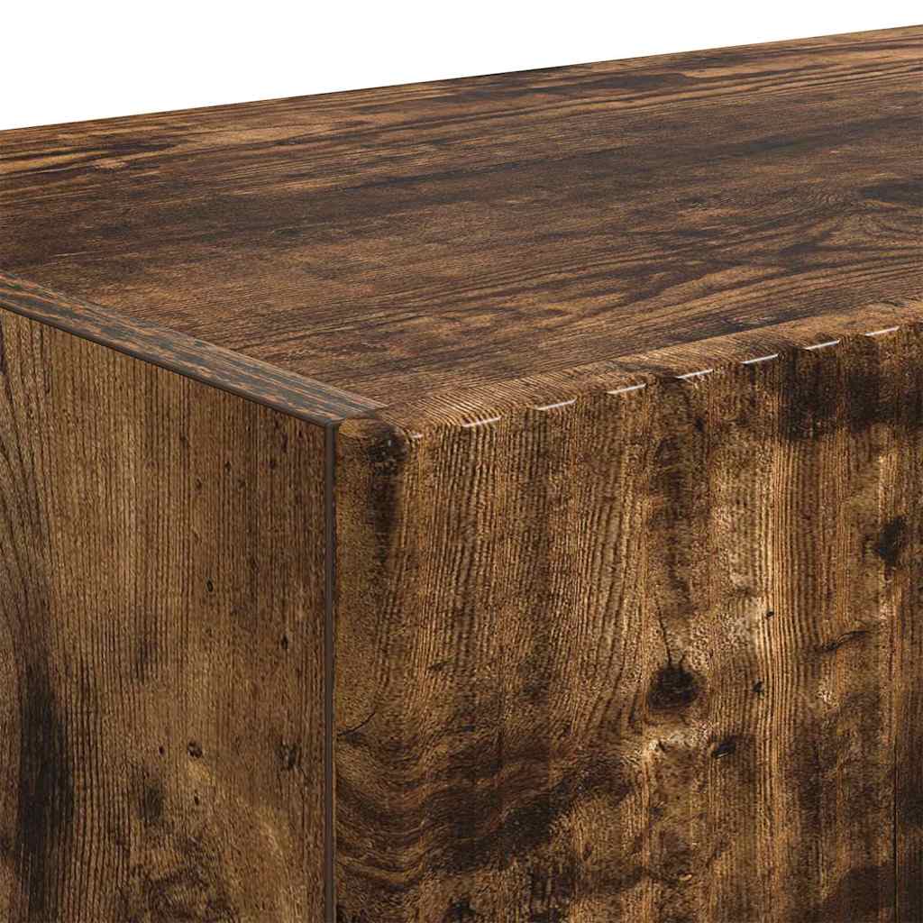 TV Veggskap 2 pcs Røkt eik 78,5 x 31 x 29,5 cm Konstruert tre