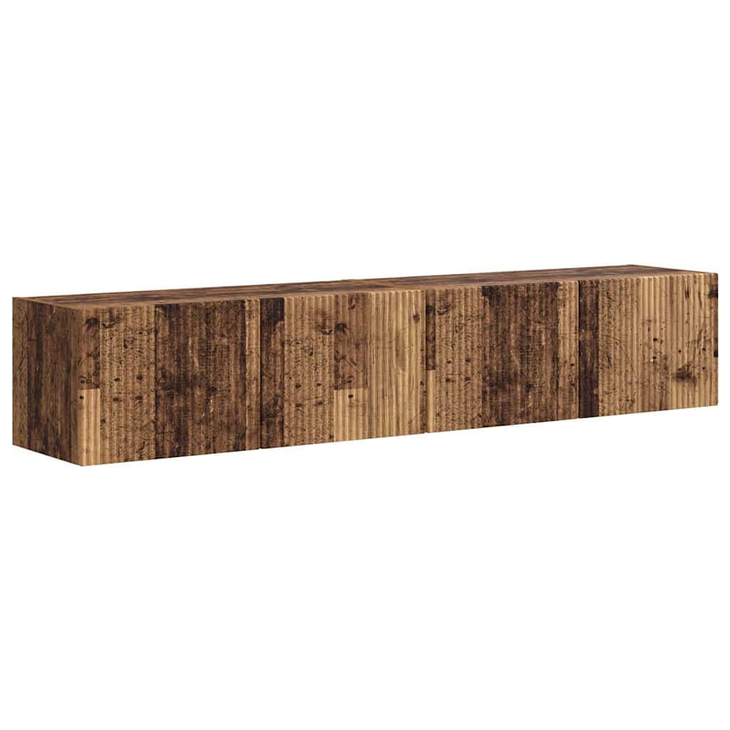 TV Veggskap 2 pcs Gamle tre 78,5 x 31 x 29,5 cm Konstruert tre