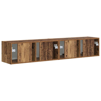 TV Veggskap 2 pcs Gamle tre 78,5 x 31 x 29,5 cm Konstruert tre