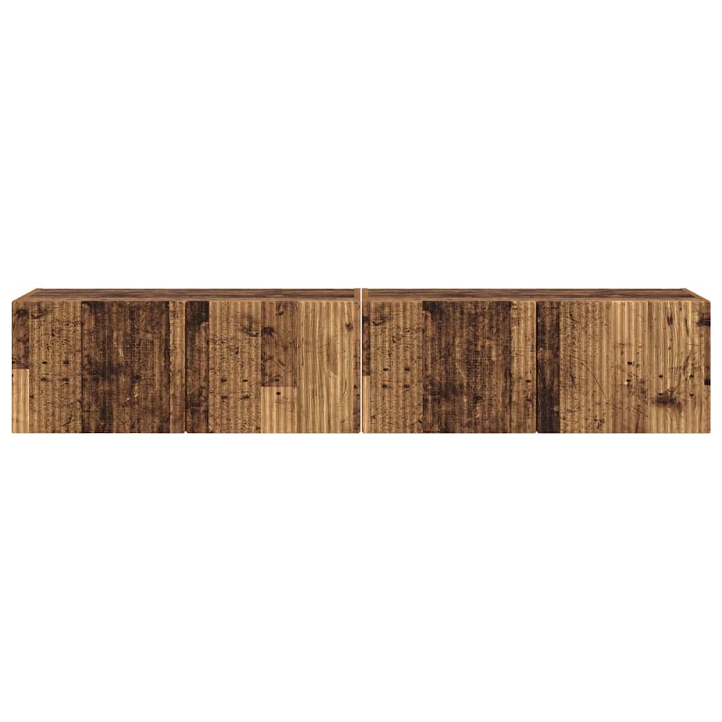 TV Veggskap 2 pcs Gamle tre 78,5 x 31 x 29,5 cm Konstruert tre