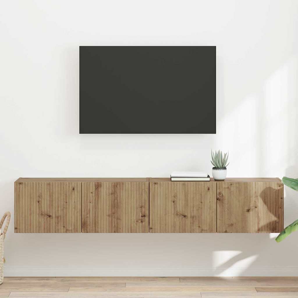 TV Veggskap 2 pcs Kunstnerisk Eik 78,5 x 31 x 29,5 cm