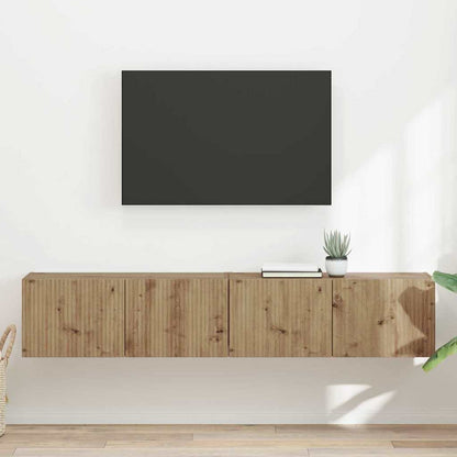 TV Veggskap 2 pcs Kunstnerisk Eik 78,5 x 31 x 29,5 cm