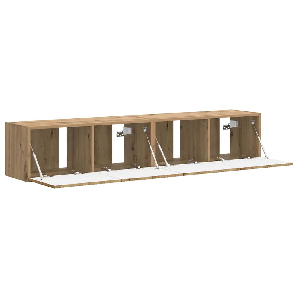 TV Veggskap 2 pcs Kunstnerisk Eik 78,5 x 31 x 29,5 cm