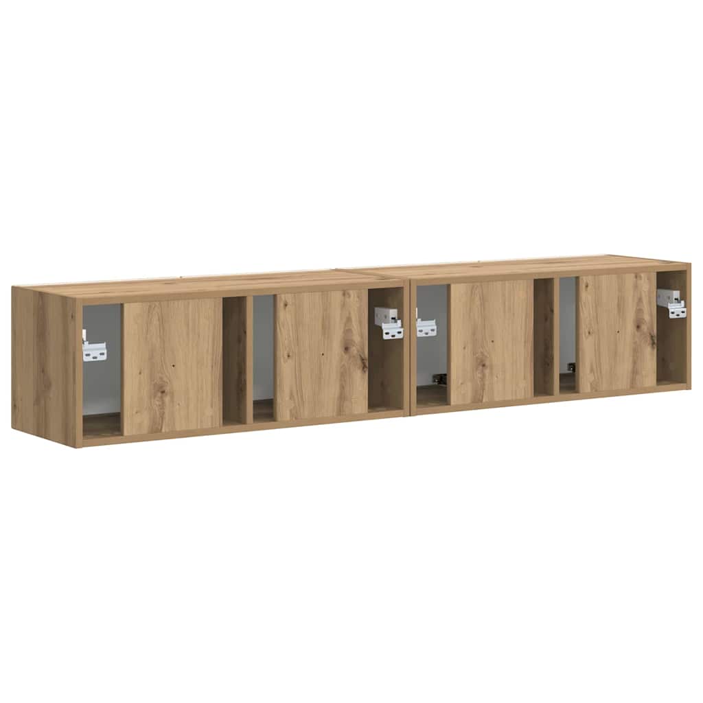 TV Veggskap 2 pcs Kunstnerisk Eik 78,5 x 31 x 29,5 cm