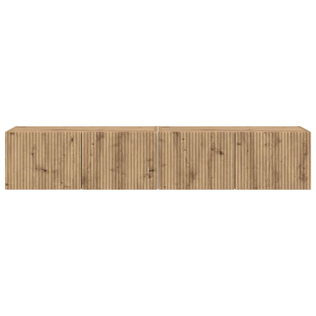 TV Veggskap 2 pcs Kunstnerisk Eik 78,5 x 31 x 29,5 cm