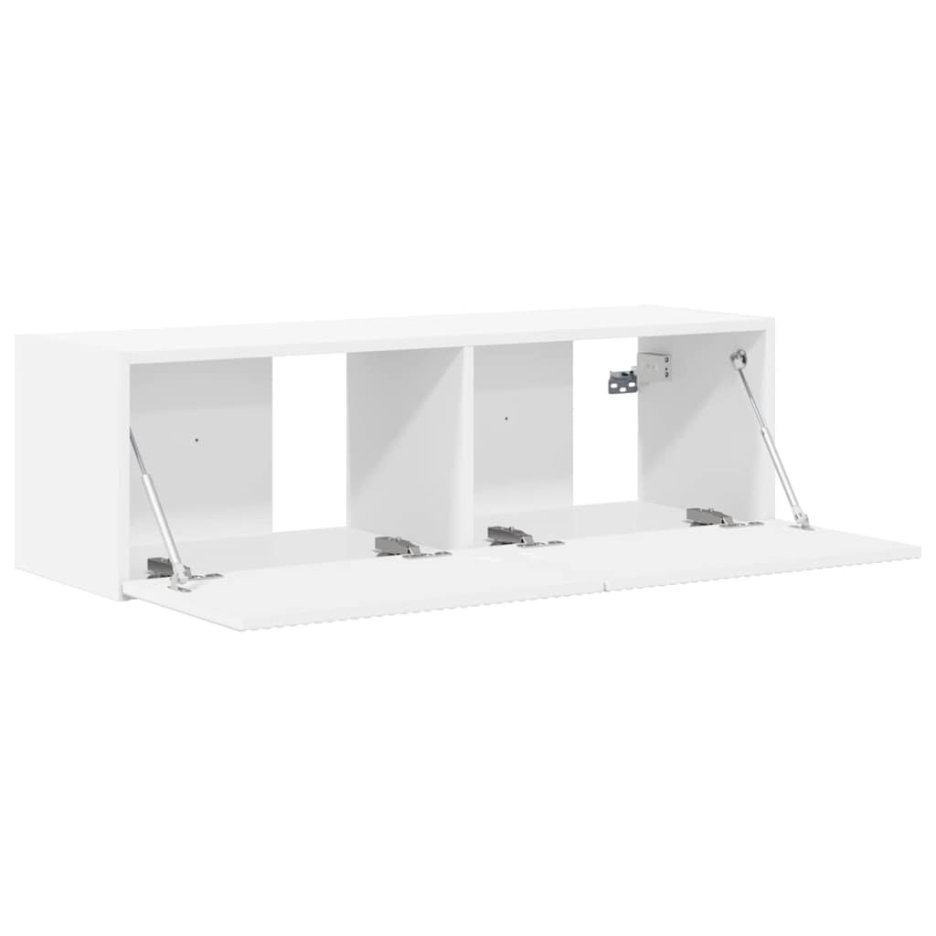 TV Veggskap Veggmontert Hvit 98 x 31 x 29,5 cm Konstruert tre