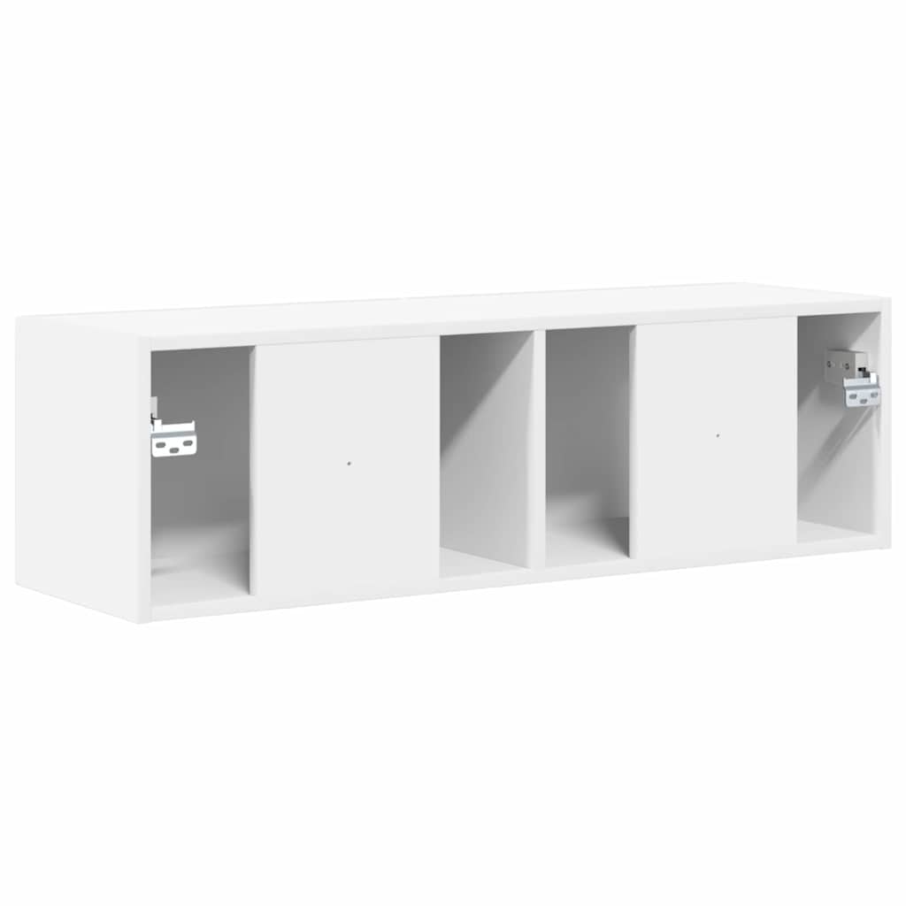 TV Veggskap Veggmontert Hvit 98 x 31 x 29,5 cm Konstruert tre