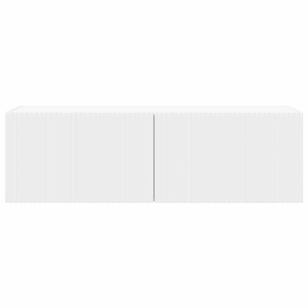 TV Veggskap Veggmontert Hvit 98 x 31 x 29,5 cm Konstruert tre