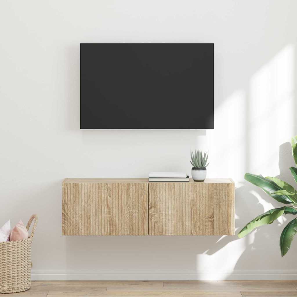 TV Veggskap Veggmontert Sonoma 98 x 31 x 29,5 cm Konstruert tre