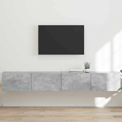 TV Veggskap 2 pcs Betong 98 x 31 x 29,5 cm Konstruert tre