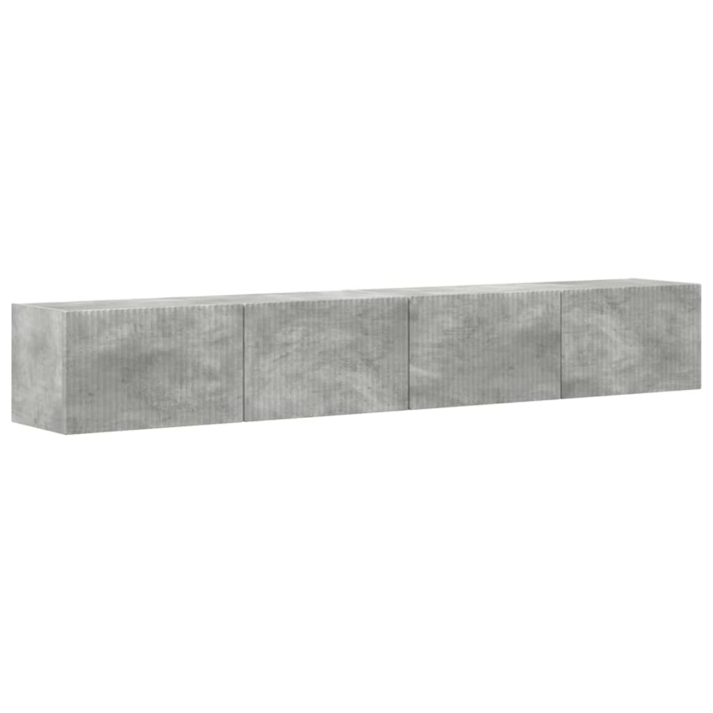 TV Veggskap 2 pcs Betong 98 x 31 x 29,5 cm Konstruert tre
