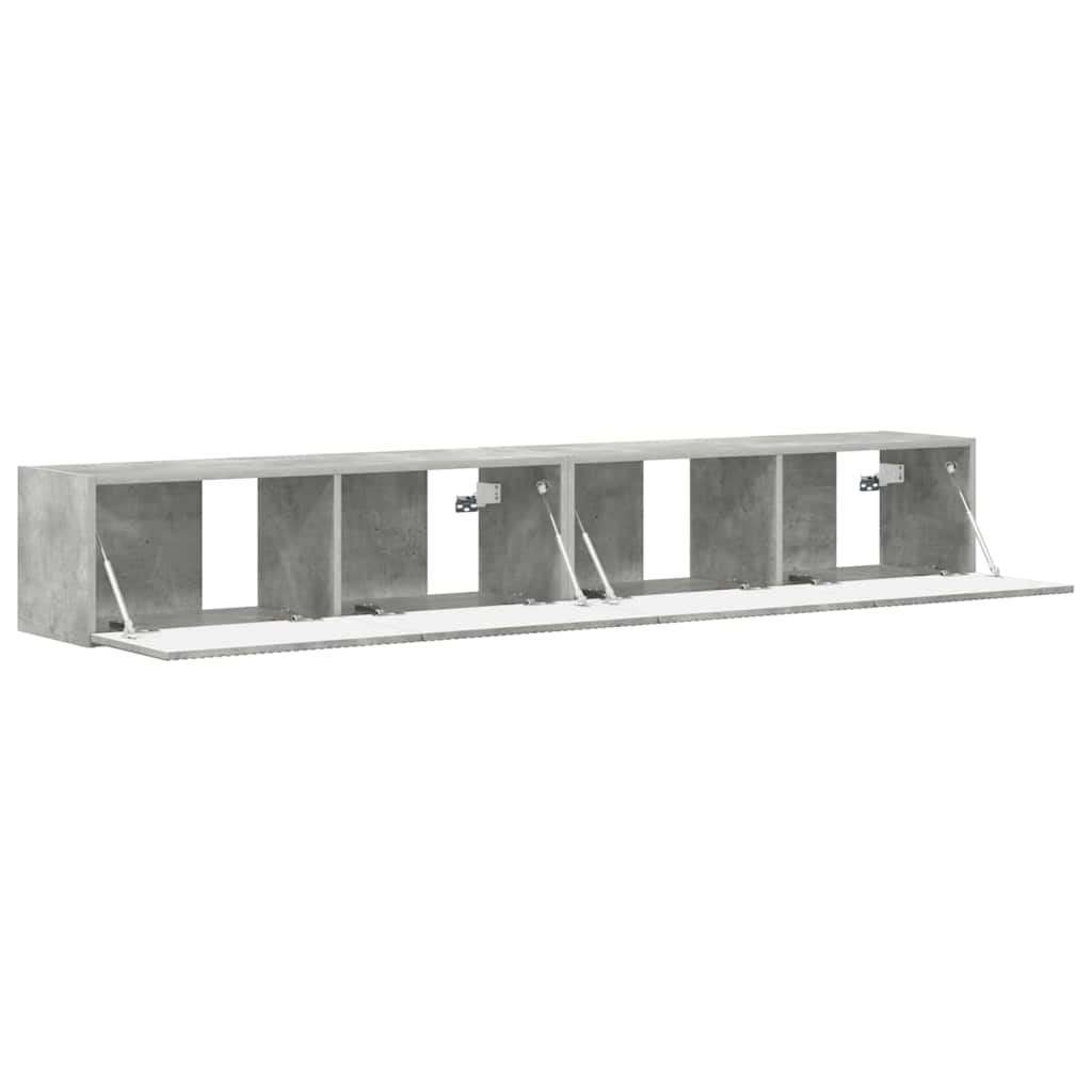 TV Veggskap 2 pcs Betong 98 x 31 x 29,5 cm Konstruert tre