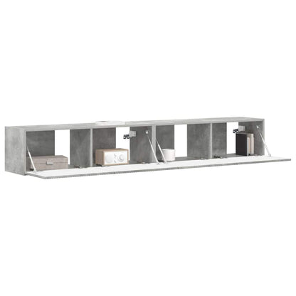 TV Veggskap 2 pcs Betong 98 x 31 x 29,5 cm Konstruert tre