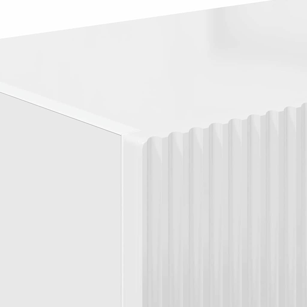 TV Veggskap 2 pcs Glanset Hvit 98 x 31 x 29,5 cm Konstruert tre