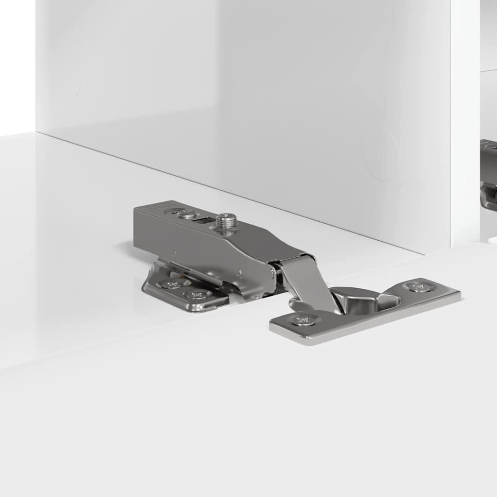 TV Veggskap 2 pcs Glanset Hvit 98 x 31 x 29,5 cm Konstruert tre