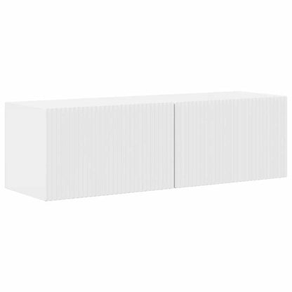 TV Veggskap 2 pcs Glanset Hvit 98 x 31 x 29,5 cm Konstruert tre