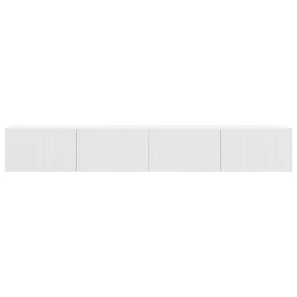 TV Veggskap 2 pcs Glanset Hvit 98 x 31 x 29,5 cm Konstruert tre