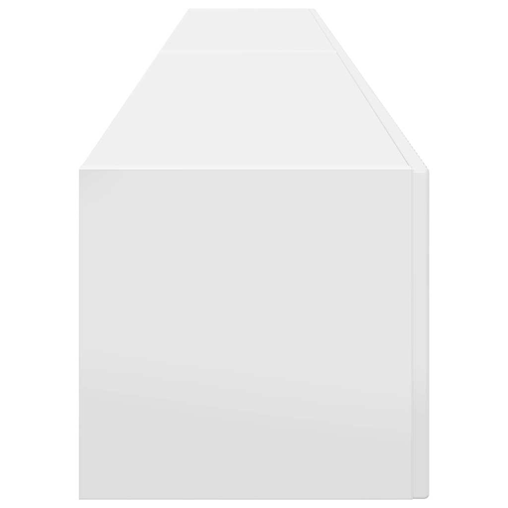 TV Veggskap 2 pcs Glanset Hvit 98 x 31 x 29,5 cm Konstruert tre