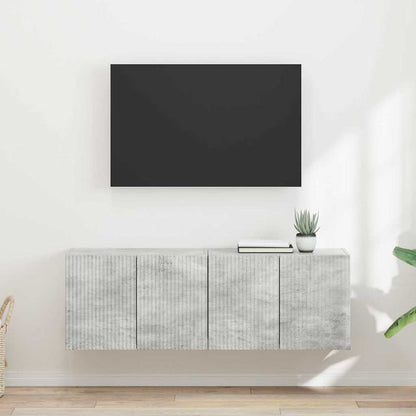 TV Veggskap 2 pcs Betonggrå 59,5 x 31 x 40 cm Konstruert tre